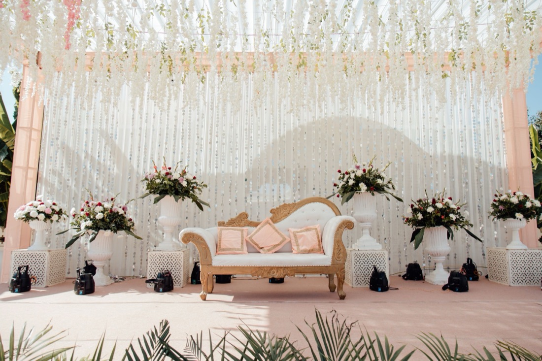 Luxury wedding decor, styling and floral mandap concepts